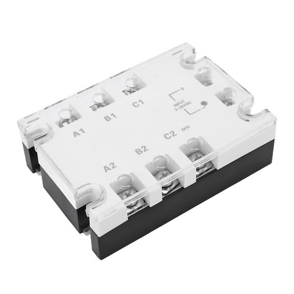 NFTIGB 3 Phase Solid State Relay DC to AC 3-32VDC Control 24-480VAC Load 15A Output White Shell Noiseless Anti Shock Reliable Electrical System Accessories