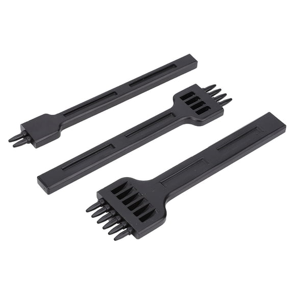 NFTIGB 3-Piece High Carbon Steel Leather Hole Puncher Set, 4mm / 0.16 inches Stitching Punch Tool for DIY Leather Crafting and Sewing