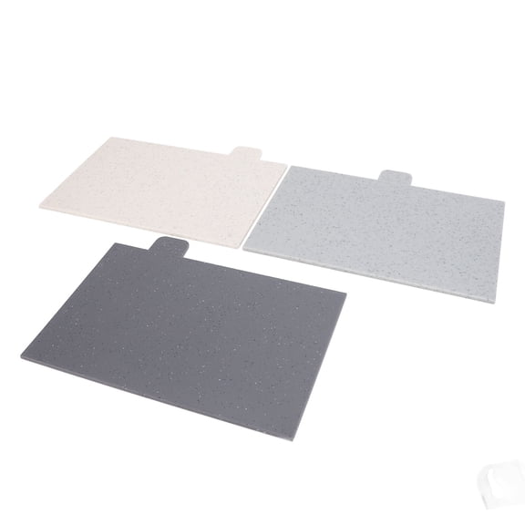 NFTIGB 3-Piece Plastic Chopping Board Set Portable Rectangular Cutting Boards for Vegetable Fruit Meat