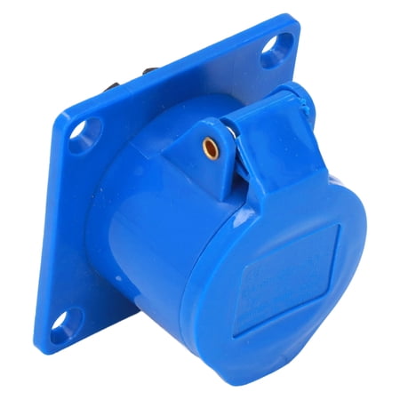 NFTIGB 3 Pin Concealed Industrial Outlet PC Brass Blue CEE Socket for Electric Power IP44 220-250V Water Resistant Heavy Duty Receptacle Commercial Use 1.97 inches / 5 cm[cite: 1]