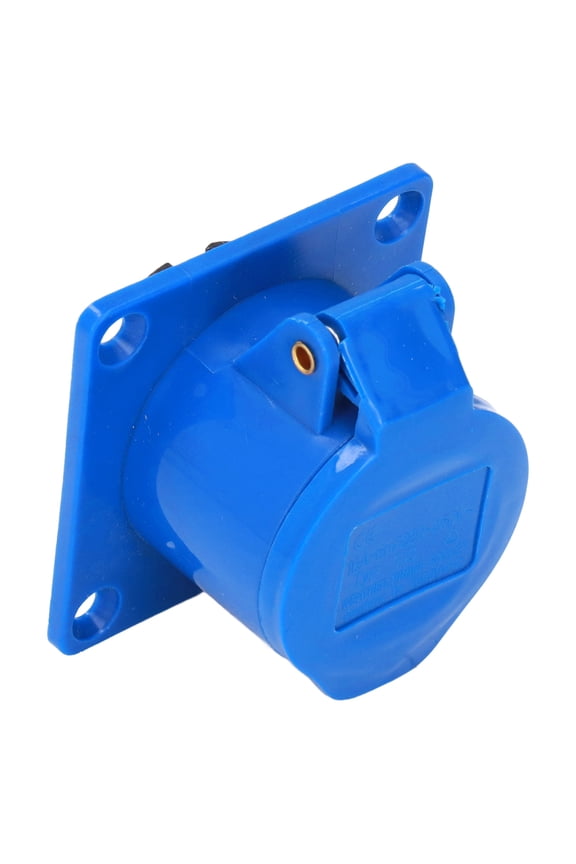3 Pin Concealed Industrial Outlet PC Brass Blue CEE Socket for Electric Power IP44 220-250V Water Resistant Heavy Duty Receptacle Commercial Use 1.97 inches / 5 cm[cite: 1]