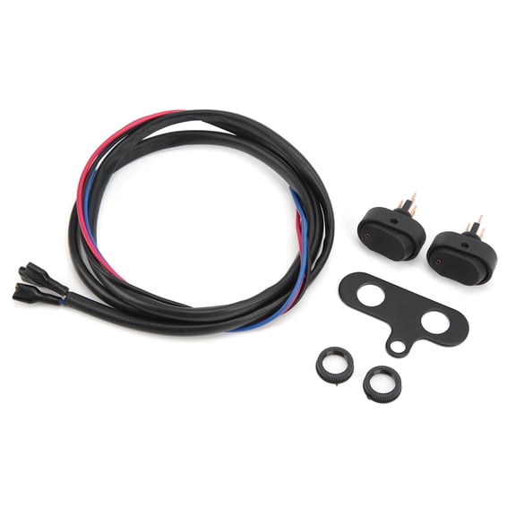 NFTIGB 3-Pin SPST LED ON/OFF Rocker Toggle Switch 12V 30A Waterproof with Red Indicator and Bracket for Motorcycle Car Boat Headlight