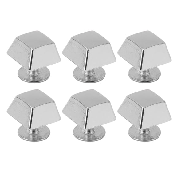 NFTIGB 30 Sets Screw Back Rivet Button 12mm (0.47 inches) Square Trapezoid Shape Bright Color High Strength Handbag Feet Spike Rivets for Bags Belts Leathercraft DIY Accessories Silver