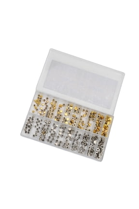 300pcs Stainless Steel Watch Crown Set Replacement Parts Professional Watchmaker Repair Tool Kit for Mechanical Watches Water Proof Assorted Sizes (3.5mm-6.0mm)
