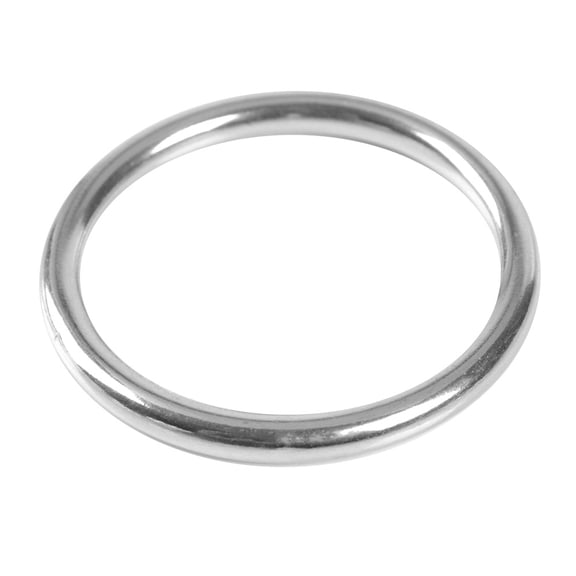 NFTIGB 304 Stainless Steel Boat Marine Welded Ring O Round Ring Polished Circle 6x35mm (0.24x1.38 inches) Heavy Duty Hardware for Diving Yoga Pets Rigging