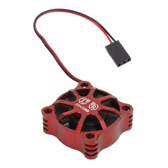 NFTIGB 30x30mm RC Cooling Fan Aluminum Alloy High Speed Motor Heatsink Firm Structure for 1/10 1/12 1/8 Scale Radio Control Car Upgrade Parts Red 1.18 inches / 30 mm
