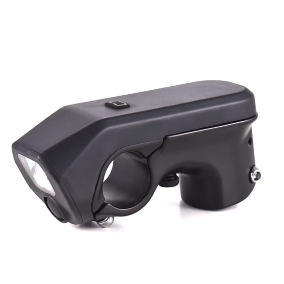 NFTIGB 31.8mm Bike Stem 3-in-1 USB Rechargeable Bicycle Handlebar Stem with LED Headlight and Electronic Horn for Mountain Bikes Road Bikes