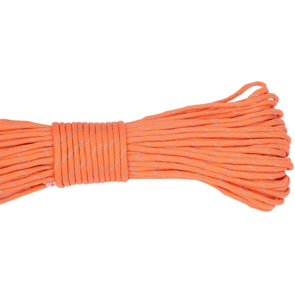 NFTIGB 31m (100ft) Reflective Multi Function Paracord Lanyard 9 Strand Core Rope for Camping Hunting (Orange)