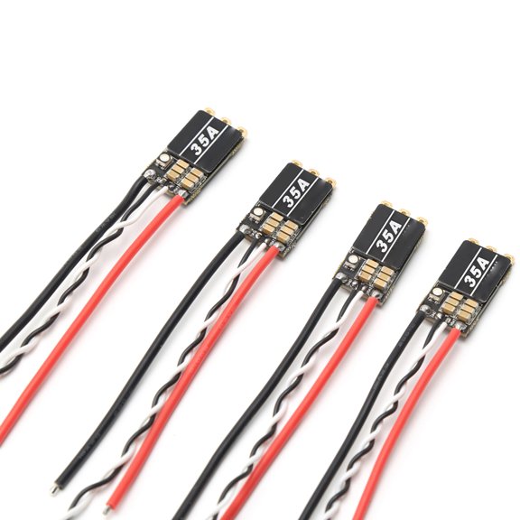 NFTIGB 35A BLHeli_S ESC 2-6S Lipo Brushless Electronic Speed Controller 4 Pcs Set Built-in Programmable RGB LED for RC FPV Drone Quadcopter High Speed Parts