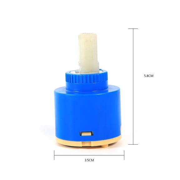 NFTIGB 35mm Ceramic Cartridge Replacement Water Mixer Tap Inner Control Faucet Valve Blue PP Plastic Leak-Proof Core for Kitchen Bathroom Lavatory Taps 1.37 inches / 35 mm