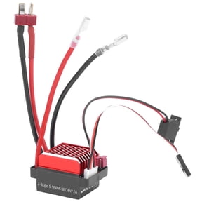 NFTIGB 360A Electronic Speed Controller RC Crawler Car Bidirectional Brushed Waterproof ESC with T Plug, 1.69 x 1.14 x 1.02 inches
