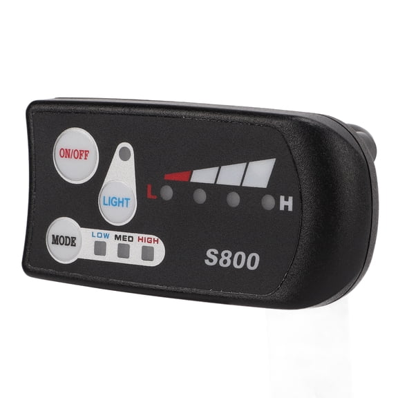NFTIGB 36V 48V Electric Bike S800 LED Display Control Panel, Waterproof Motor Controller Display Meter for Electric Bicycle, Black, 3.1 x 1.6 inches / 80x40 mm