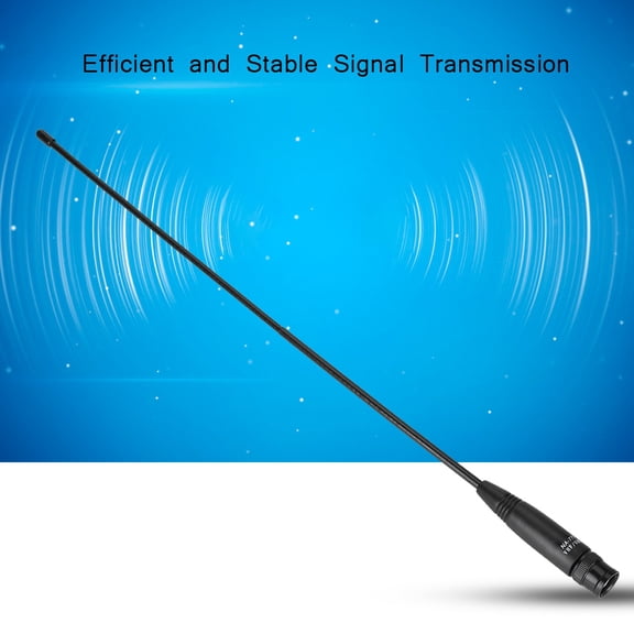 NFTIGB 38cm BNC Connector 144/430MHz Dual Band Flexible Handheld Antenna for Walkie Talkie Two-Way Radio, High Gain Long Range Soft Whip Antenna, 15 inches / 38 cm