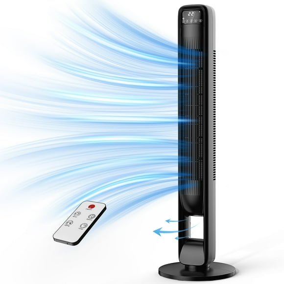 NFTIGB 39 inch Tower Fan, Oscillating Bladeless Floor Fan for Home, 3 Speeds 3 Modes with Remote,New