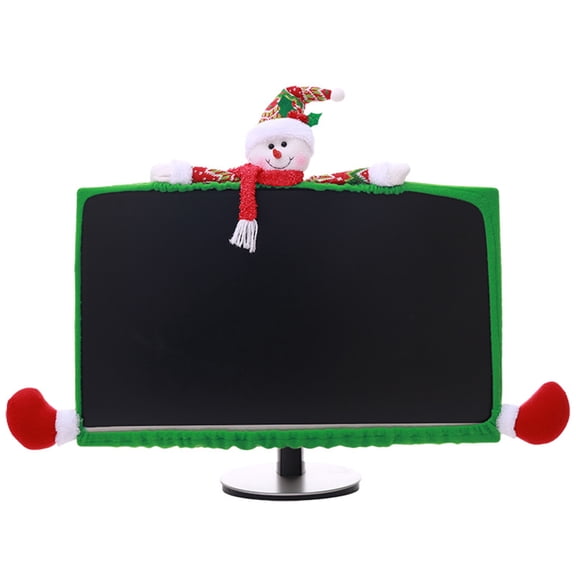 NFTIGB 3D Christmas Cartoon 19 to 27 inches / 48.2 to 68.5 cm Computer PC Monitor Display Frame Protective Case Cover Snowman