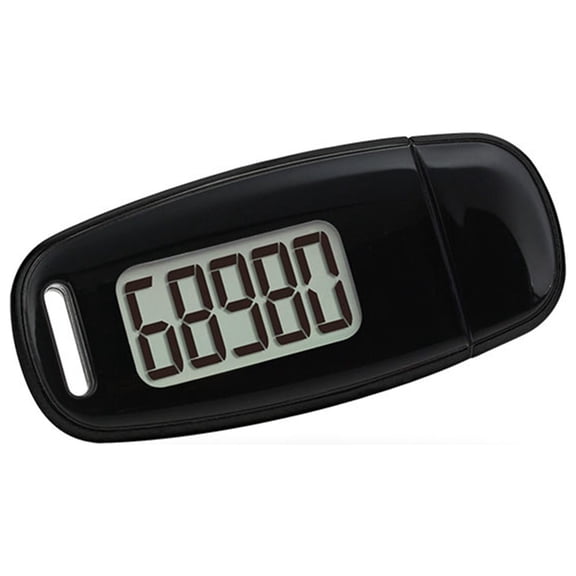 NFTIGB 3D Sensor Pedometer for Walking and Running, USB Rechargeable Clip-on Step Counter with Detachable Back Clip, Lanyard, Blue Backlight LCD Display, Accurate Step Tracker (Black)