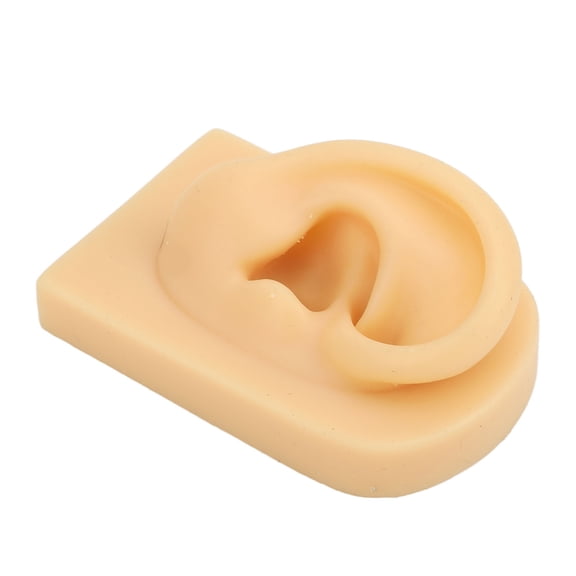 NFTIGB 3D Soft Silicone Right Ear Model for Piercing Practice Artificial Flexible Human Body Part Jewelry Display Prop Tattoo Training Supply Light Skin Tone 2.95 Inches