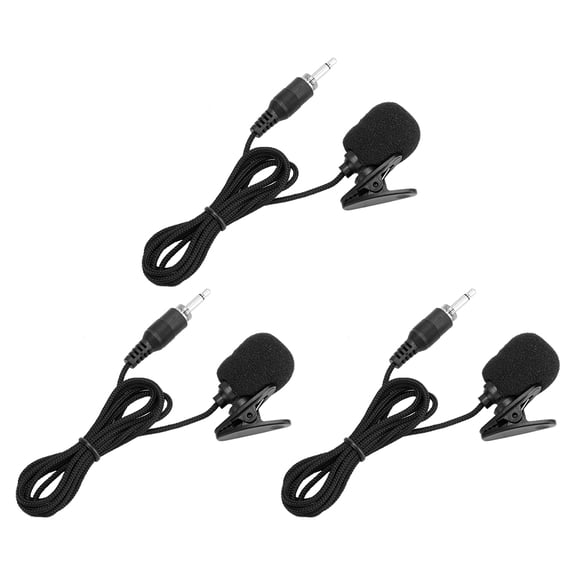 NFTIGB 3PCS 04A Compact Professional Mini 3.5mm Screw Plug Microphone Wired Lapel Collar Clip Amplifier Mic For Clear High Fidelity Audio Amplification[cite: 1]
