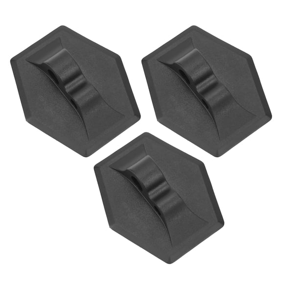 NFTIGB 3Pcs Boat Rope Buckle Holder 2 Holes Hex Deck Mount for Inflatable Boat, Kayak, Canoe, and Dinghy Accessories, Secure Fastening, Black (4.33 inches / 11 cm)