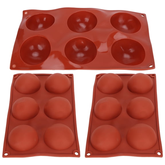 NFTIGB 3Pcs Semi Sphere Silicone Mold for Baking Hot Chocolate Cake Dessert Jelly Dome Mousse 58085 (11.4 inches / 29.0 cm)