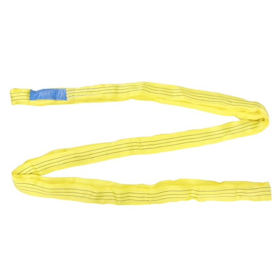 NFTIGB 3T 6613 lbs 3 Meters 9.84 ft Industrial Crane Lifting Rope Strong Double Eye Buckle Polyester Flexible Rigging Lifting Strap for Ship Ports Yellow