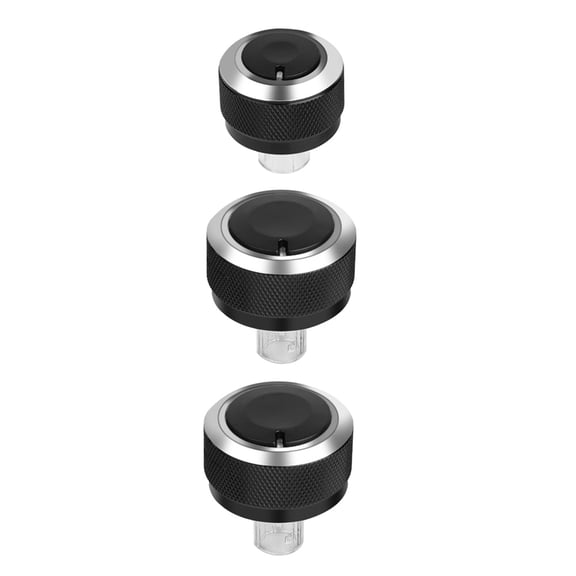 NFTIGB 3pcs Aluminum Car Air Condition Control Panel Switch Knob Set Replacement for GOLF 5 MK5 2005-2009 Jetta 2005-2010 Passat B6 Interior Accessories Black Finish