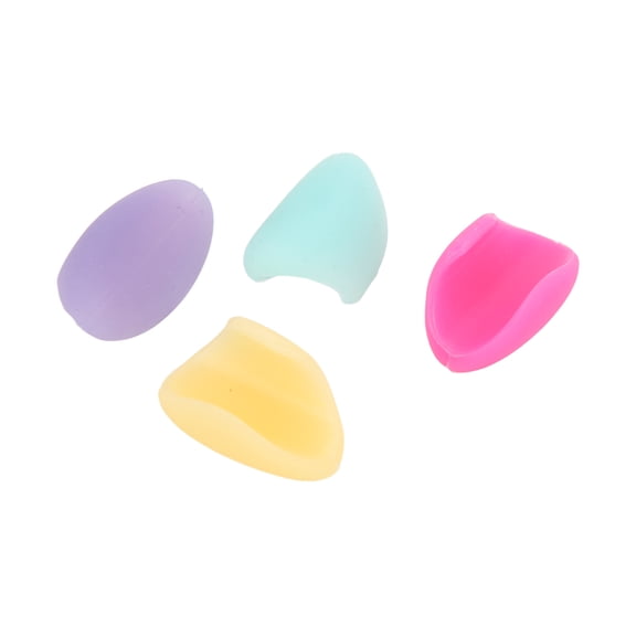 NFTIGB 4-Piece Flute Thumb Rest Cushion Colorful Silicone Finger Cover Woodwind Instrument Replacement Parts