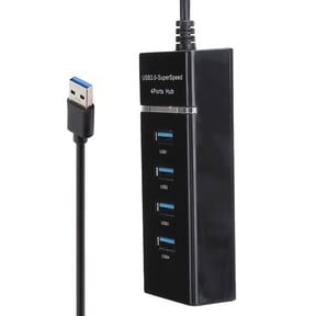 NFTIGB 4-Port USB 3.0 Hub Male to Female Data Extender Adapter Cable Splitter (3.94ft/1.2m) for PC, Desktop, and Laptop, Black, Standard Edition