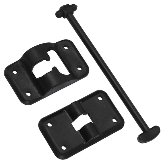 NFTIGB 4 Sets T Style Door Holder Catch 6 Inch Distance Between Door and Wall T Style Latch for RV Trailer Door Catch Holder Heavy Duty ABS Material with 32 Installation Screws