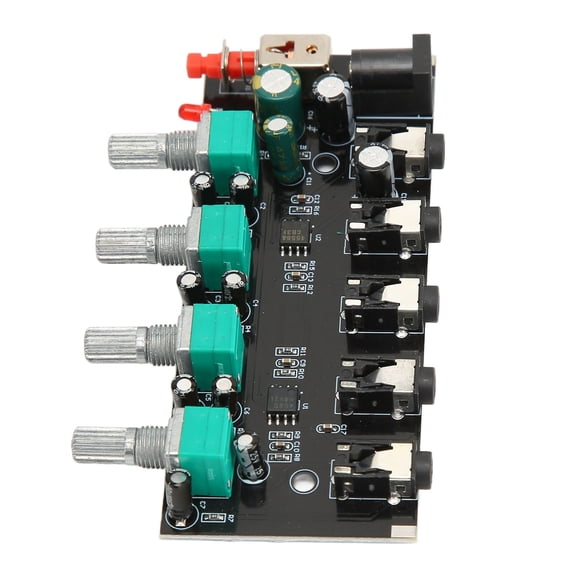 NFTIGB 4 Way Stereo Mixer Board 4 In 1 Out Audio Mixing Console Headphone Amplifier, 3.9 inches / 9.9 cm