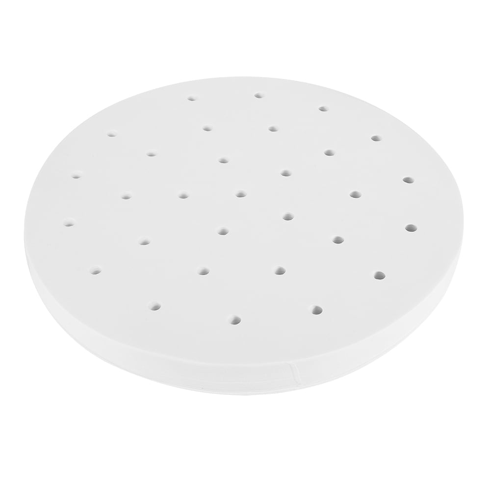 NFTIGB 400PCS Disposable Perforated Steamer Paper 9.4 Inches / 24 cm Round Non-Stick Steaming Basket Liners Mat Air Fryer Baking Sheets Kitchen Tools