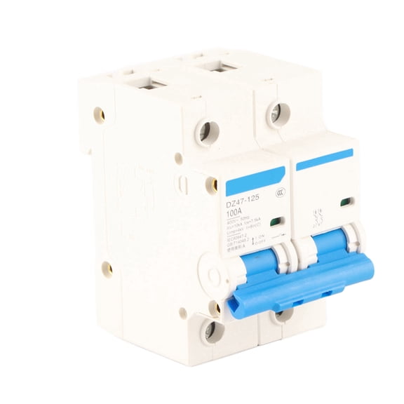 NFTIGB 400V 100A Leakage Protection Switch, DZ47-125 2P Miniature Circuit Breaker for Reliable Home Power Distribution and Short Circuit Safety Protection (3.15 inches / 8 cm)