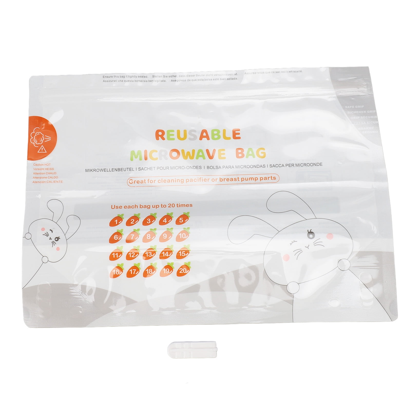 NFTIGB 42 Pcs Breast Pump Microwave Steam Bag, Multifunction Baby Bottle Zipper Sterilizer Bags for Feeding Accessories (12.2 inches / 31.0 cm)