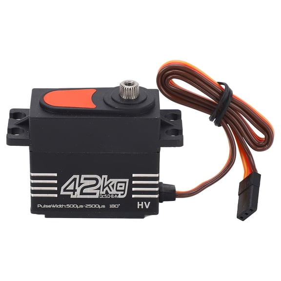 NFTIGB 42KG Digital Servo High Torque Brushless Motor Metal Gear RC Crawler Servo for 1/8 1/10 Scale Vehicles, Aluminum Shell Black (90g / 3.17 oz)