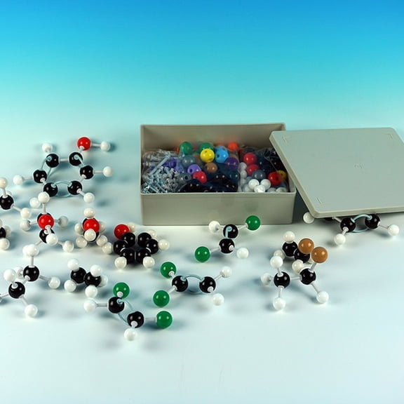 NFTIGB 444PCS Molecular Model Kit Set 196 Atoms 244 Link Keys 3 Orbitals Portable Chemistry Tool for Student Teaching Lab 9.06 inches / 23.0 cm[cite: 1]