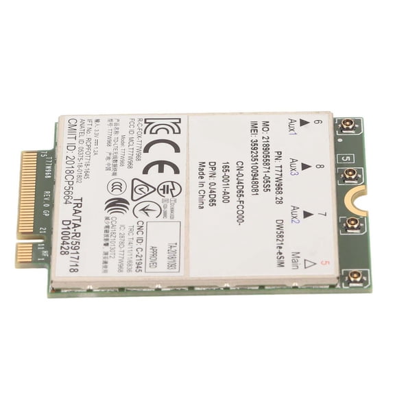 NFTIGB 4G LTE Network Module for Dell Laptop, Cat16 E-SIM Support, 1Gbps, T77W968 Card, 2.36 inches / 6 cm