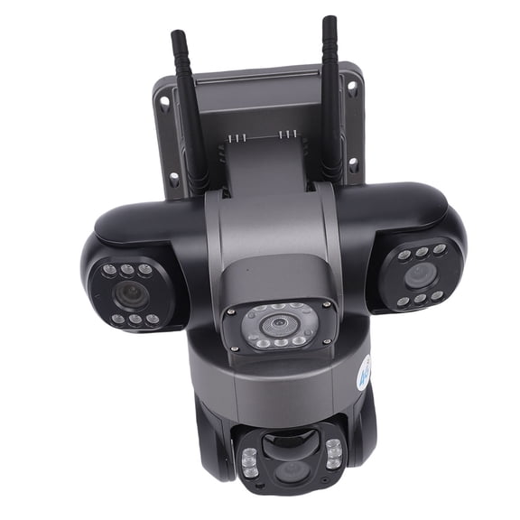NFTIGB 4G Solar Security Camera 2MP Triple Lens AI Motion Detection IP66 Two Way Talk PTZ Surveillance System for Home Indoor Outdoor Active Defense (10.24 inches / 26 cm)