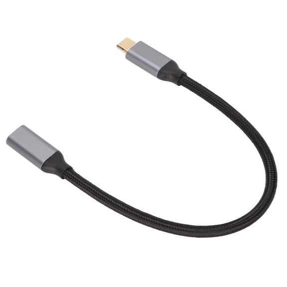 NFTIGB 4K 100W PD 5A USB 3.2 GEN2 USB C Extension Cable Male to Female Extender Cord 10Gbps Nickel Plated Aluminum Alloy Braided 10 inches / 25.4 cm