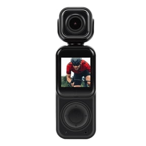 NFTIGB 4K Handheld Action Video Camera with 180 Rotating Dual Lens, Electronic Image Stabilization, 1.53 Inch LCD Screen, Wi-Fi App Control for Cycling, Travel & Vlog Recording
