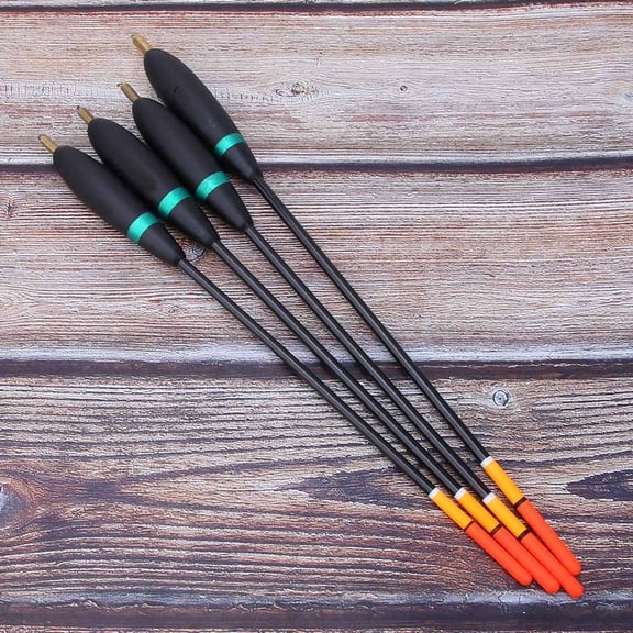 NFTIGB 4PCS Balsa Wood Vertical Fishing Float Set, Copper Head Bobber Bite Indicator 10.6 inches / 27 cm
