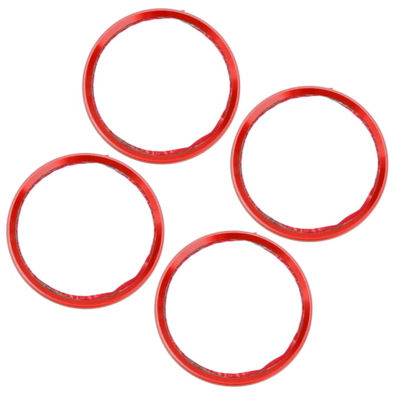 NFTIGB 4PCS Red Aluminium Alloy Wheel Hub Centric Decoration Spacer Rings For Car Modification Universal Fit
