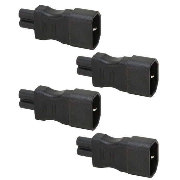 NFTIGB 4Pcs IEC320 C14 to IEC320 C7 Power Adapter Universal Black Connector Converter Replacement for PDU Case Laptop Socket Power Connector Converter