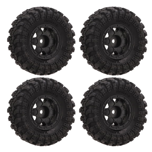 NFTIGB 4Pcs RC Tires Rubber Plastic 55.5mm 1.0inch Black Tyres 1/24 RC Car Accessories for Axial SCX24 Vehicles Replacement Upgrades Parts High Performance Durable Set[cite: 1]