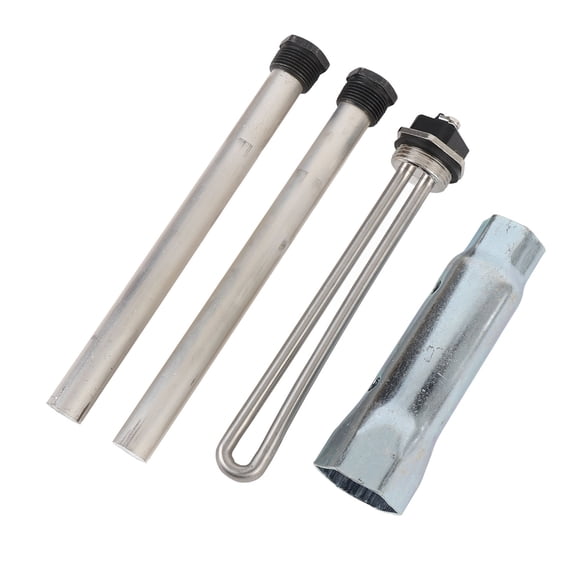 NFTIGB 4Pcs RV Water Heater Element with Wrench Socket Anode Rods 520900 Metal Enhanced Performance for Campervan and Recreational Vehicle, 14.17 inches / 36 cm Length