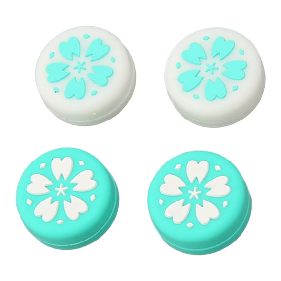 NFTIGB 4Pcs Soft Silicone Prevent Slip Replacement Joystick Thumb Stick Grip Caps Cover Set for Nintendo Switch and Switch Lite Console Accessories, Blue