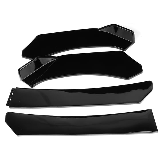 NFTIGB 4Pcs Universal Front Bumper Splitter Lip Lower Chin Diffuser Body Kit Glossy Black ABS 25.59 inches / 65 cm