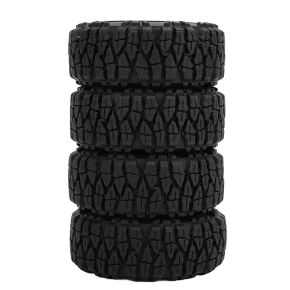 NFTIGB 4pcs 1.0 inch Small RC Wheels Tires, Aluminium Alloy Compatible RC Climbing Car Wheels Tire Replacements for 1/18 and 1/24 Scale SCX24, Vivid Red Color