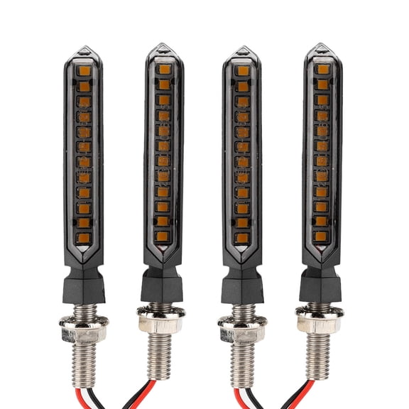 NFTIGB 4pcs 12V Universal Motorcycle Flowing Water 12LED Turn Signal Light Indicator Flashing Lamp[cite: 1]