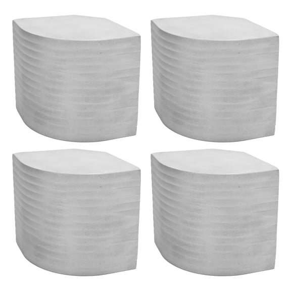 NFTIGB 4pcs Aluminum Pontoon Boat Deck Corner Caps for 90 Degree Rounded Corners Marine Accessories Height 3-9/16in to 3-5/8in Top 4-1/16in to 4-3/16in Heavy Duty Replacement Parts Silver