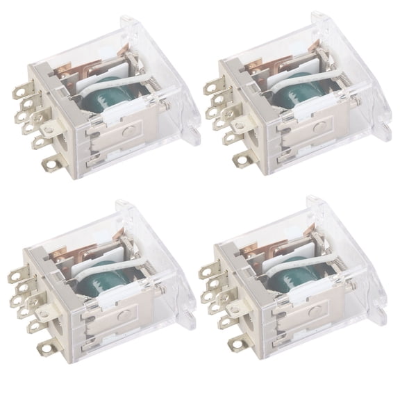 NFTIGB 4pcs Electromagnetic Power Relay 220V Multi Purpose Waterproof Thermoplastic Structure for Garage Door Opener System (4.72 inches / 12 cm)